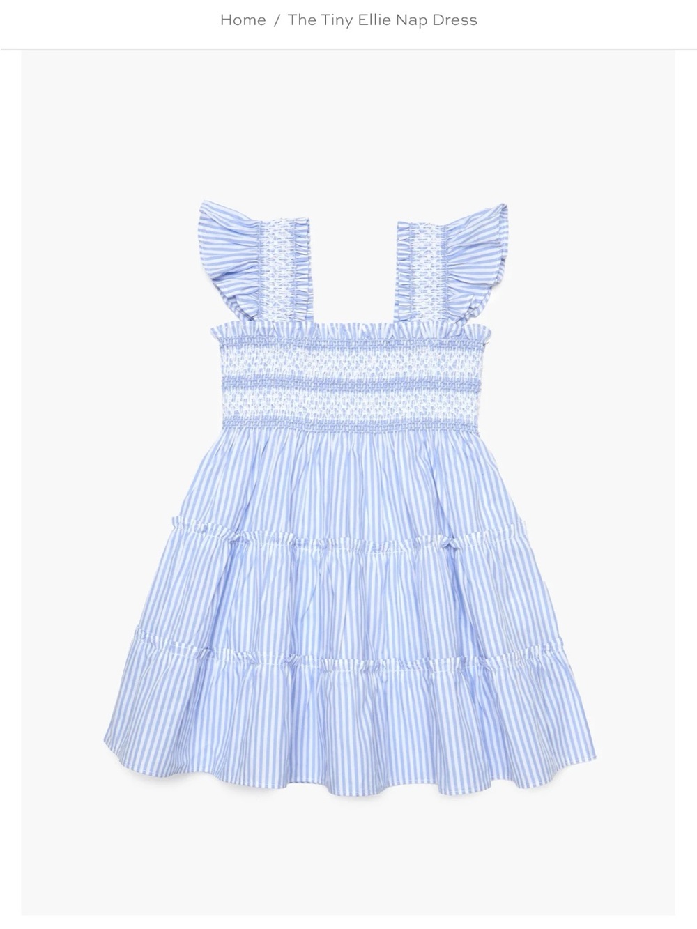 NWOT Baby Ellie Nap Dress Blue/White Stripe 18-24 Months